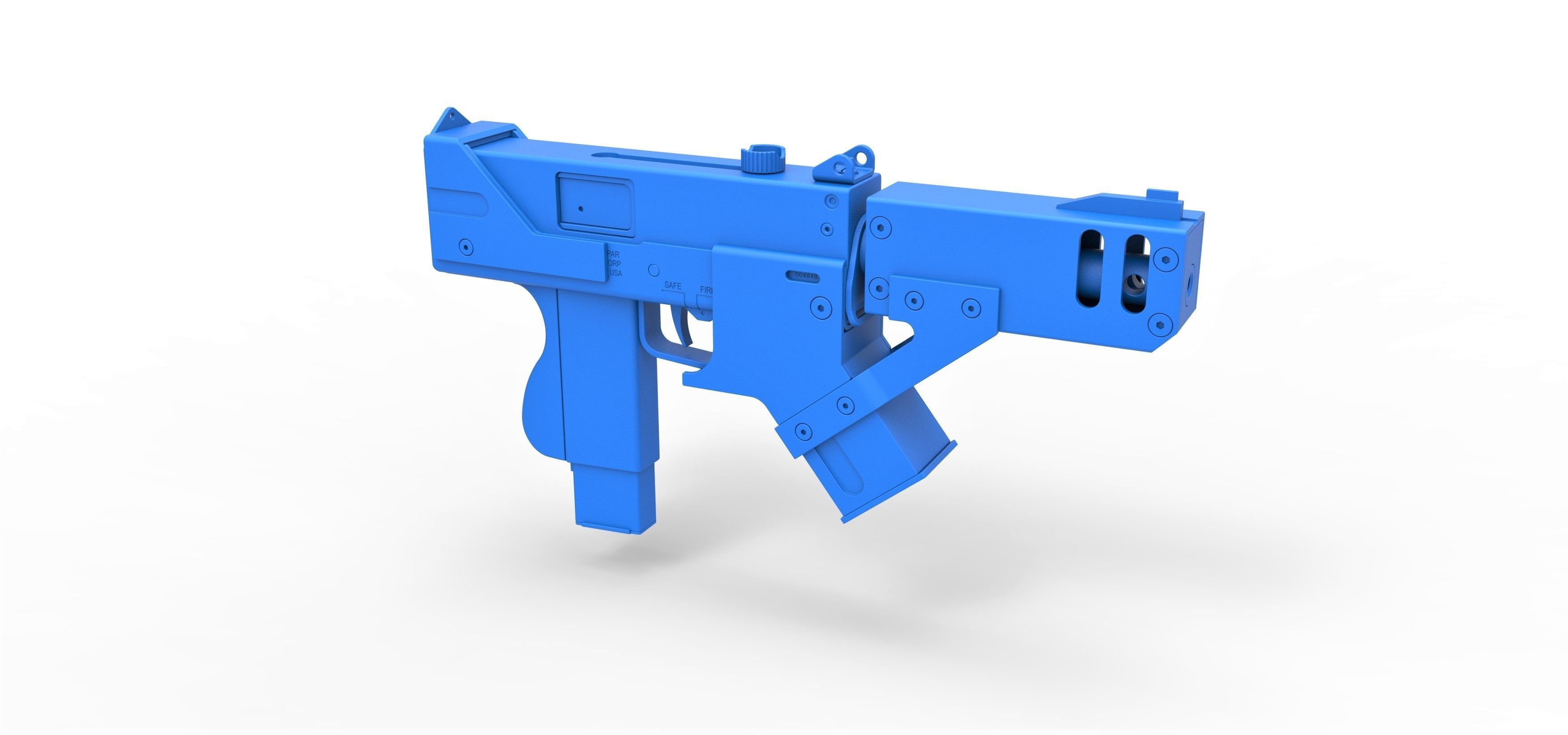 Submachine gun modified MAC-10 from the movie Blade 2 2002 3D model_20