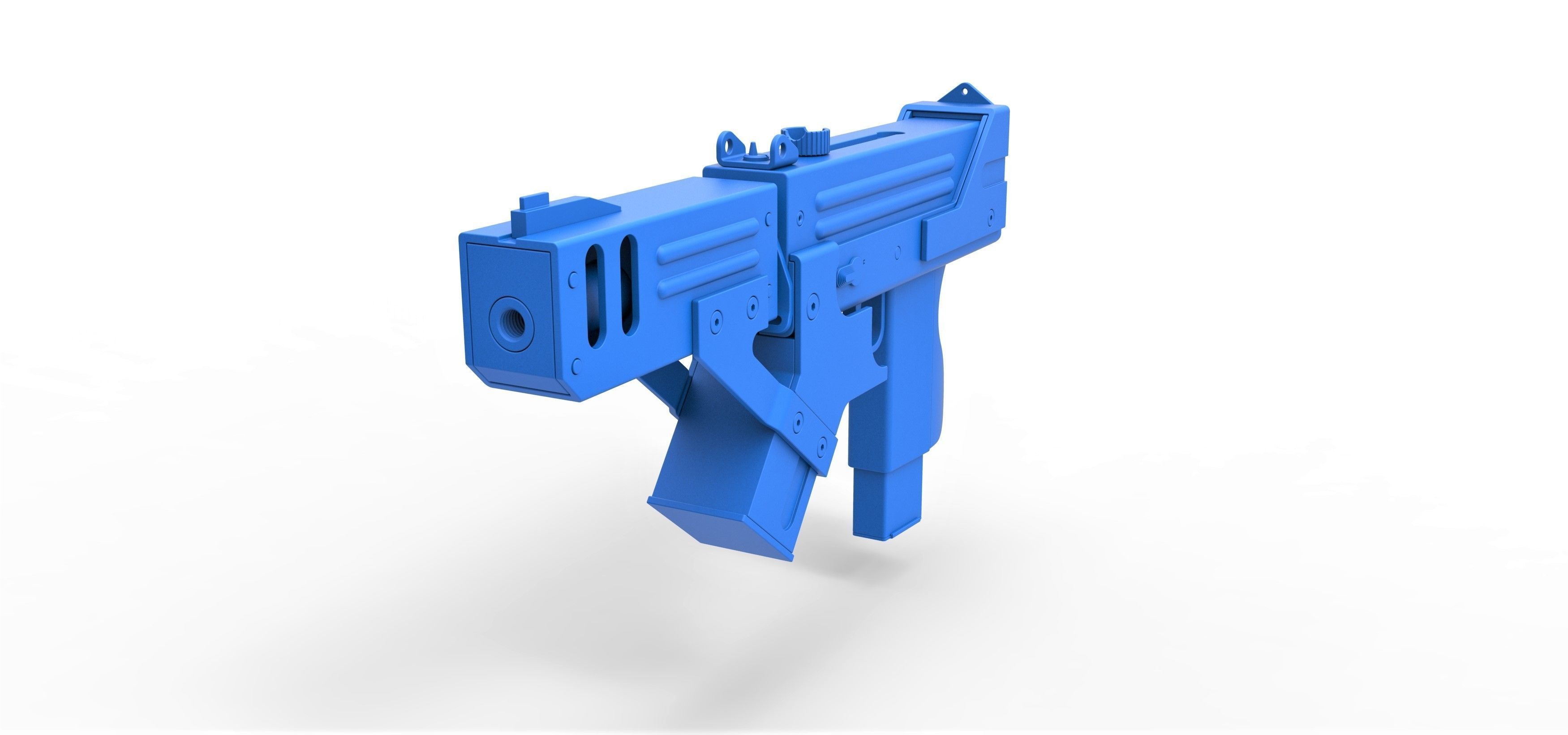 Submachine gun modified MAC-10 from the movie Blade 2 2002 3D model_16