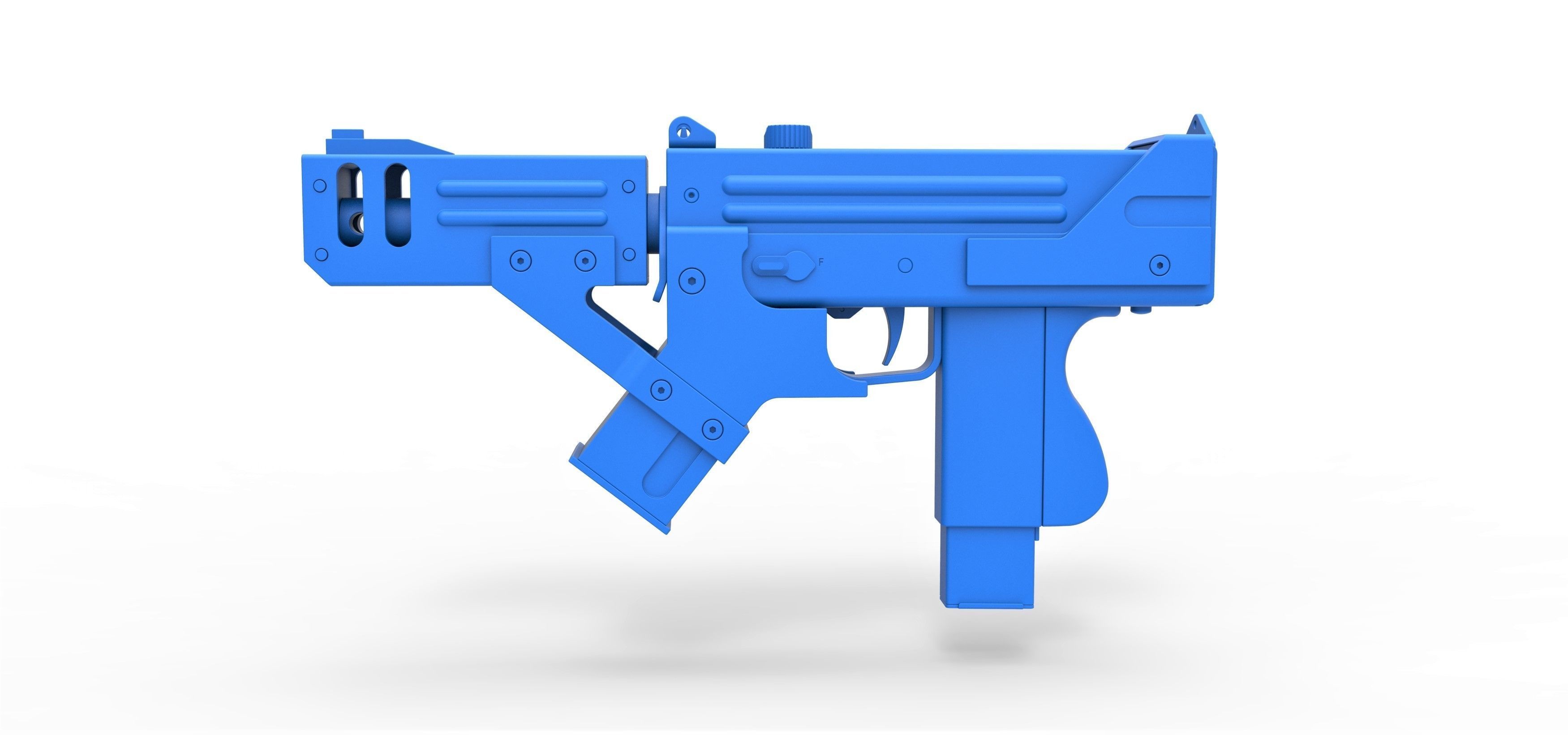 Submachine gun modified MAC-10 from the movie Blade 2 2002 3D model_17