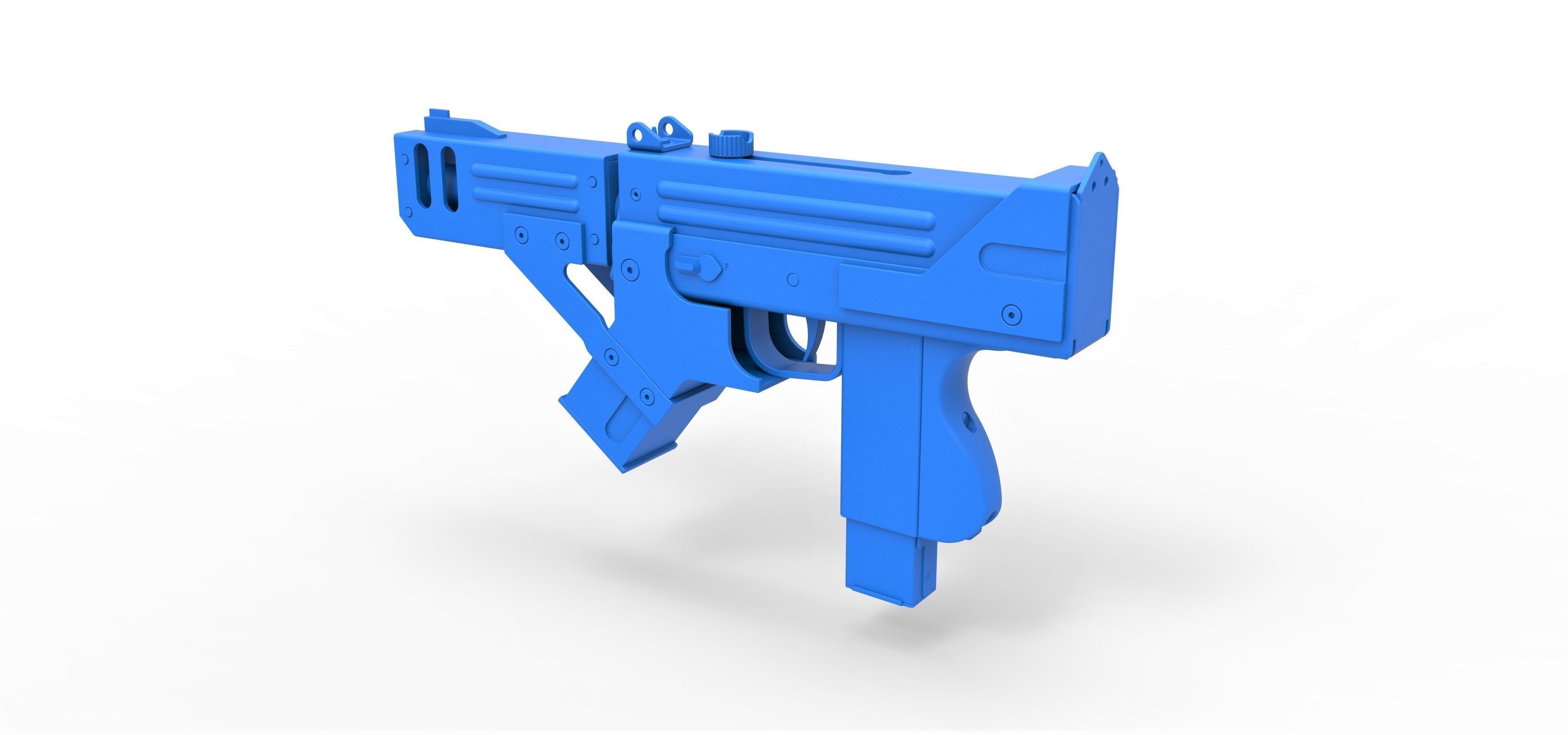 Submachine gun modified MAC-10 from the movie Blade 2 2002 3D model_18