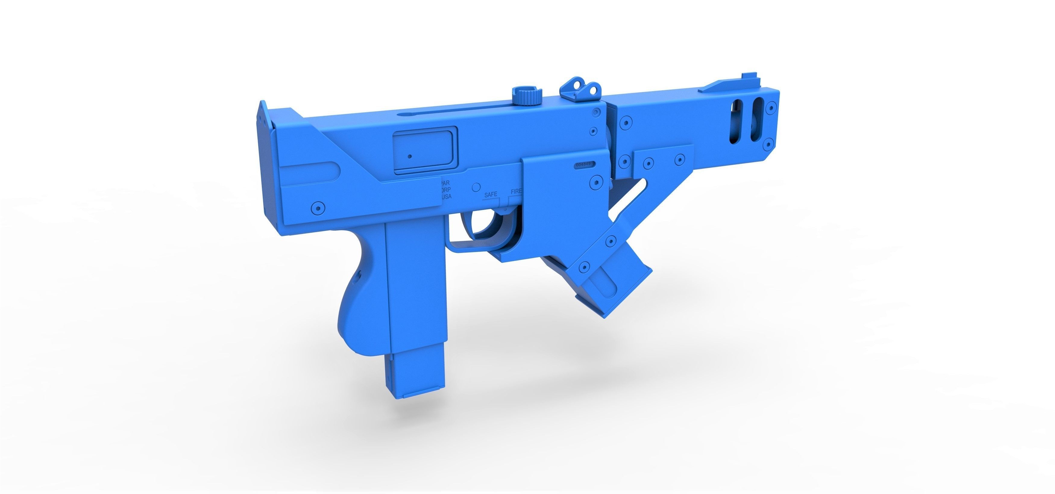 Submachine gun modified MAC-10 from the movie Blade 2 2002 3D model_19