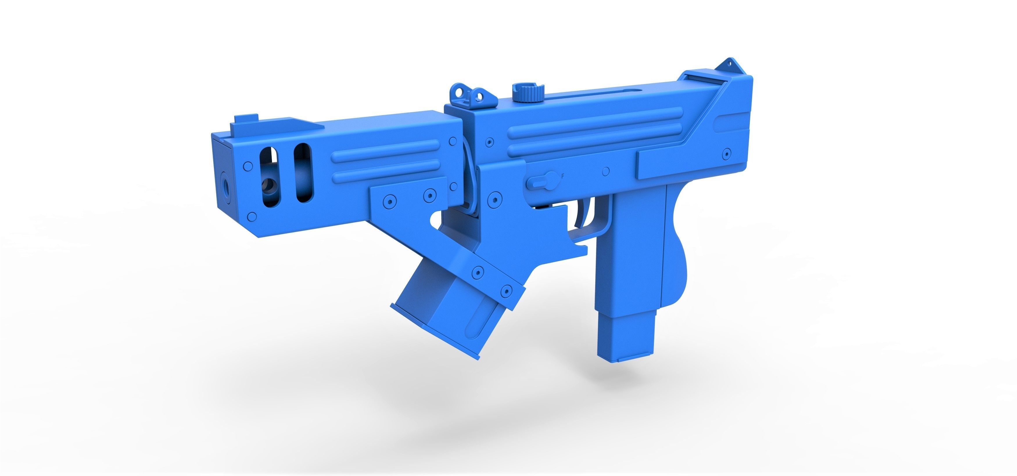 Submachine gun modified MAC-10 from the movie Blade 2 2002 3D model_15