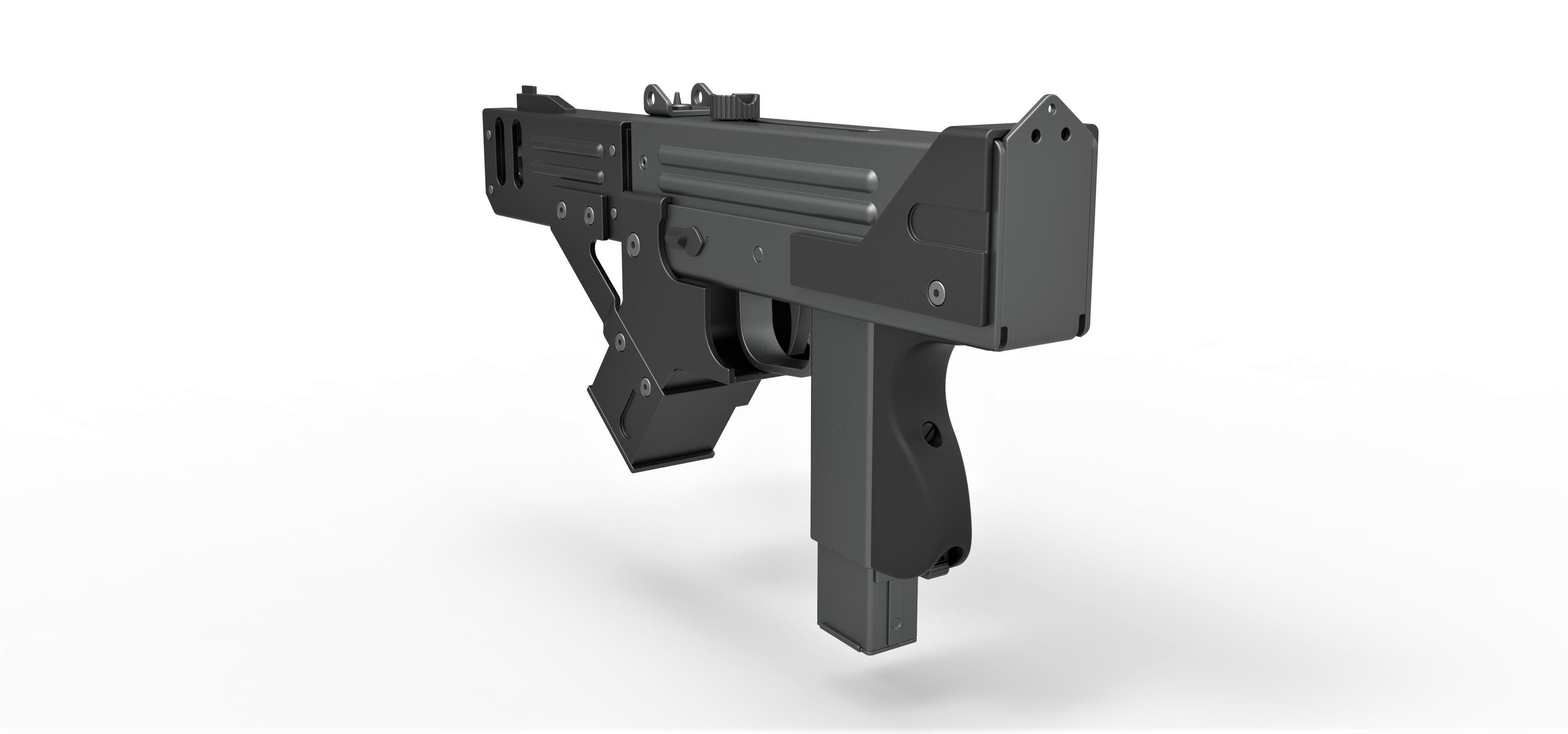Submachine gun modified MAC-10 from the movie Blade 2 2002 3D model_10