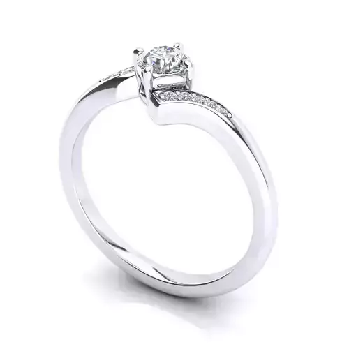 solitary ring engagement jewel with diamond multi stones 