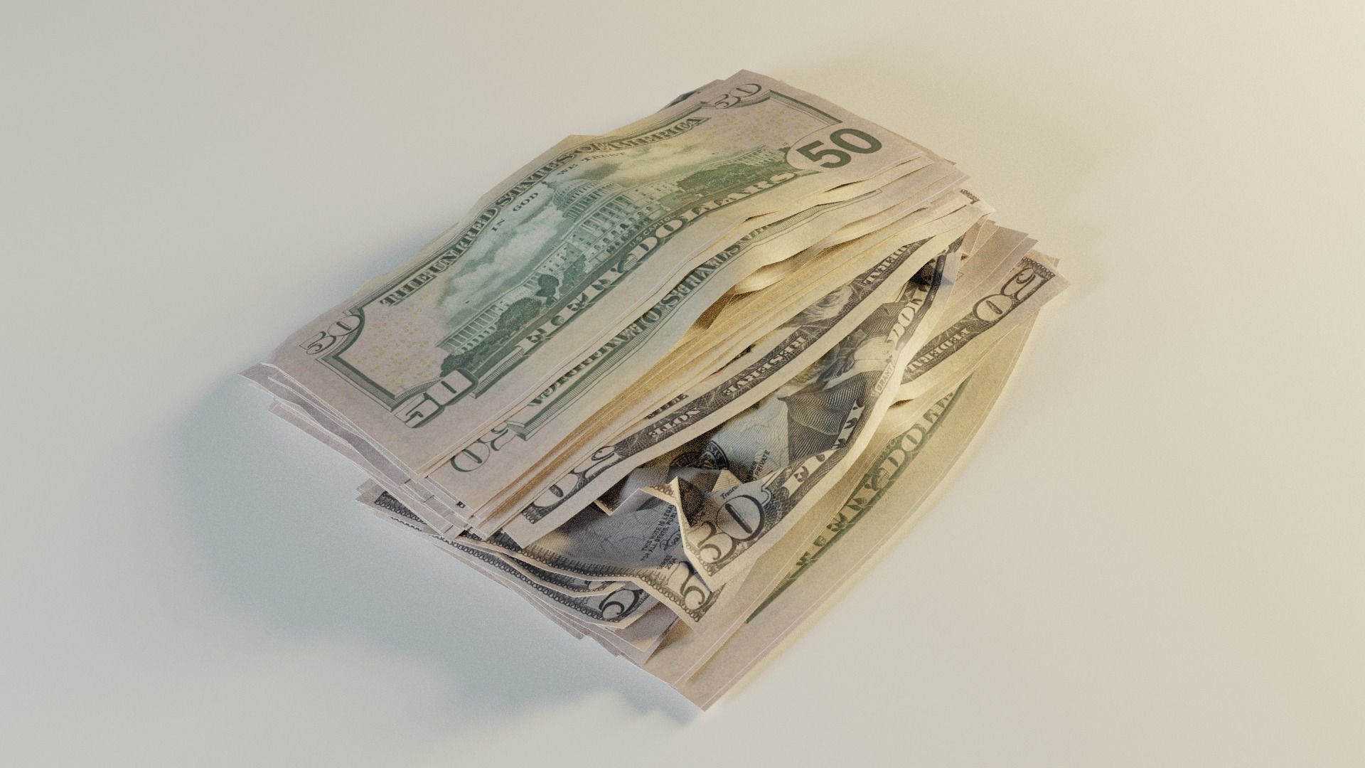 USD Money Piles Stacks and Explosions Pack 3D model_14