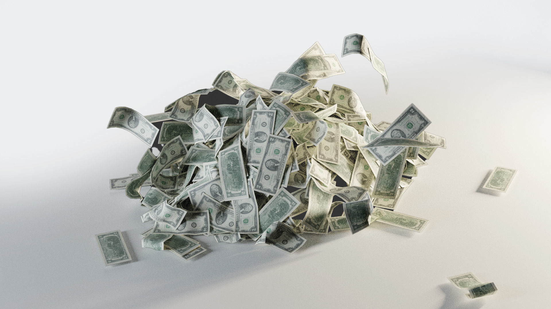 USD Money Piles Stacks and Explosions Pack 3D model_9