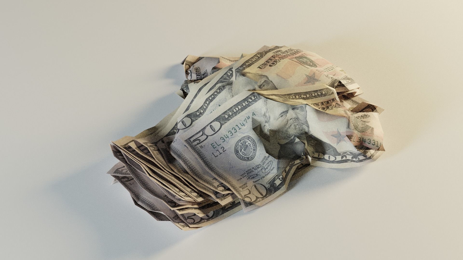 USD Money Piles Stacks and Explosions Pack 3D model_12