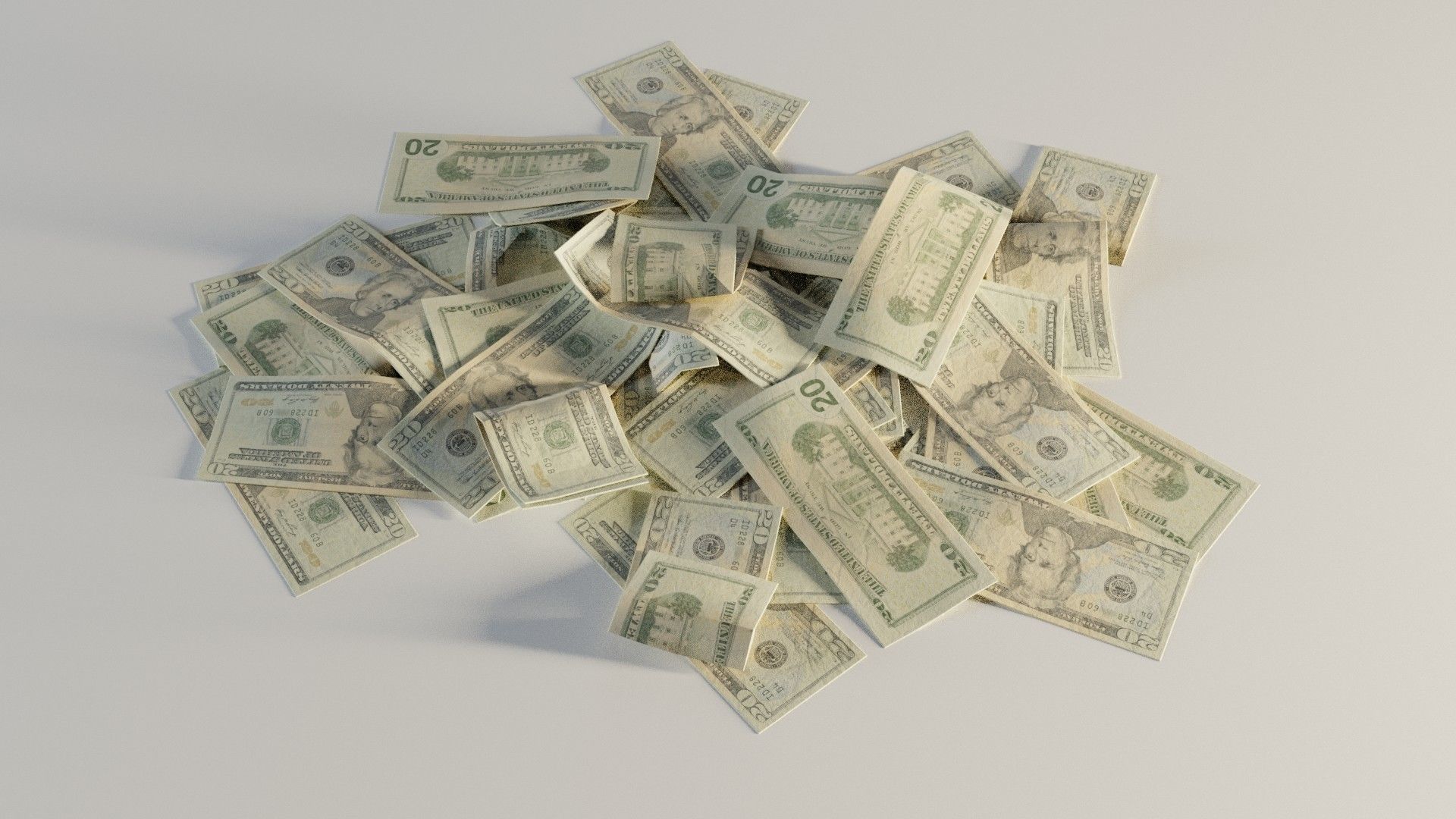 USD Money Piles Stacks and Explosions Pack 3D model_7