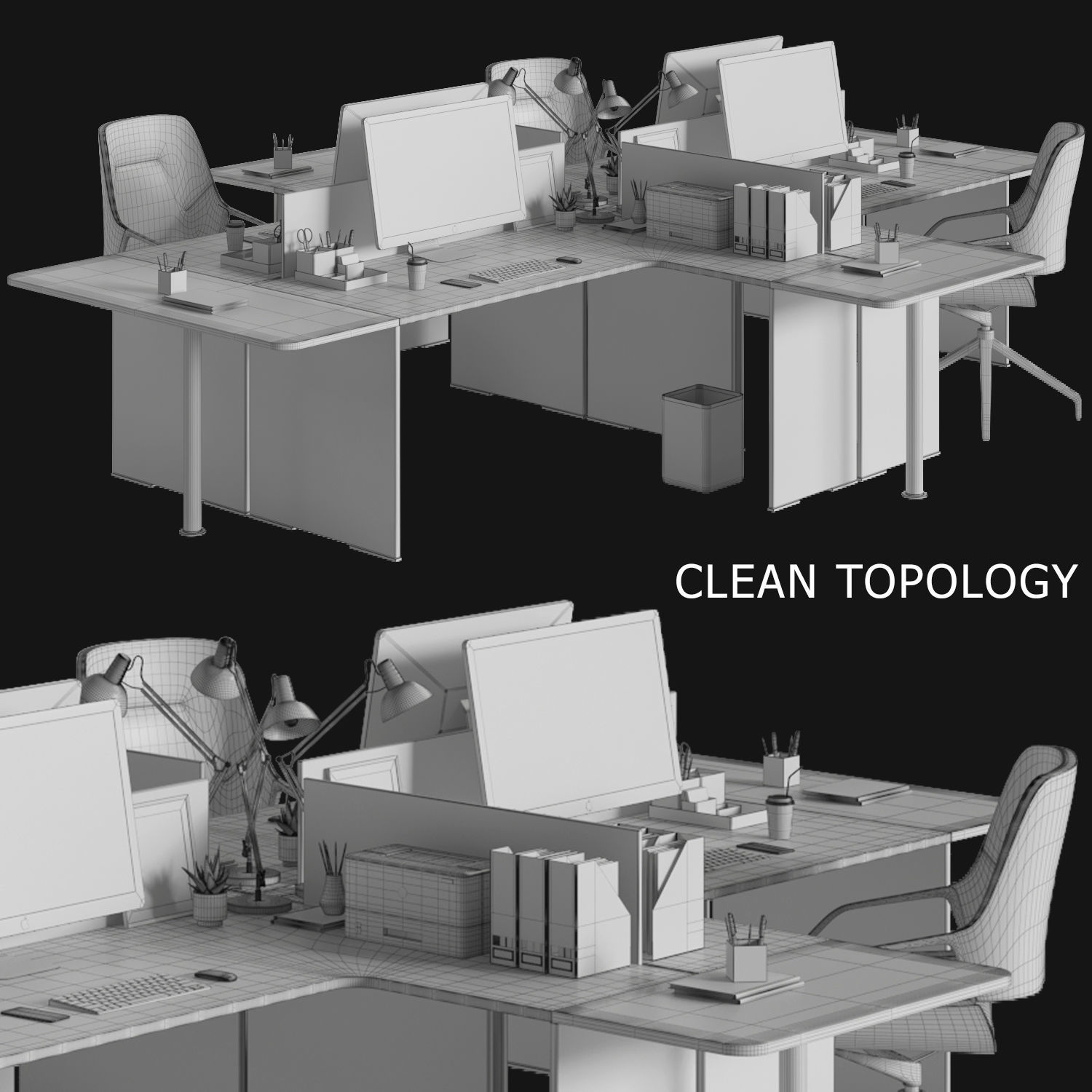 office furniture 07 3D model_4