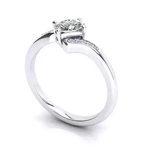 solitary ring engagement jewel oval 6x4 diamond multi stones 