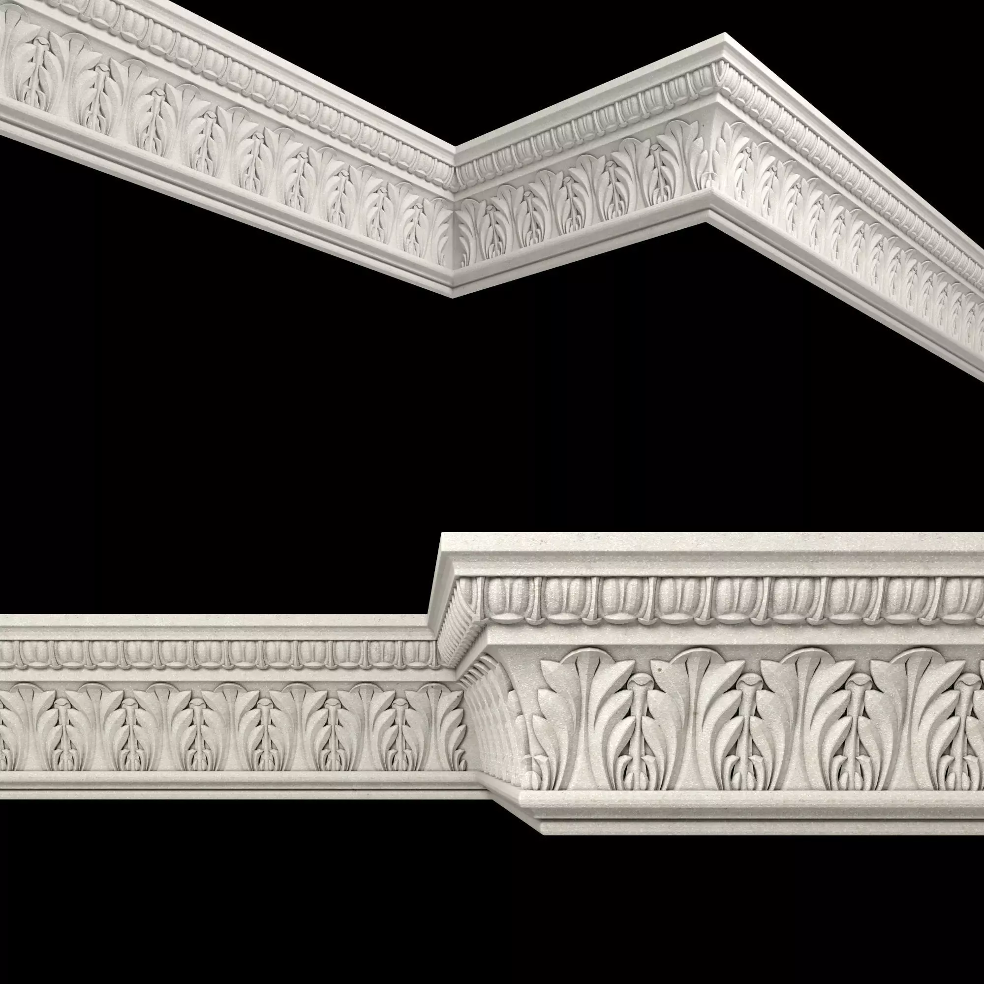 Decor molding 12 Low-poly 3D model_0