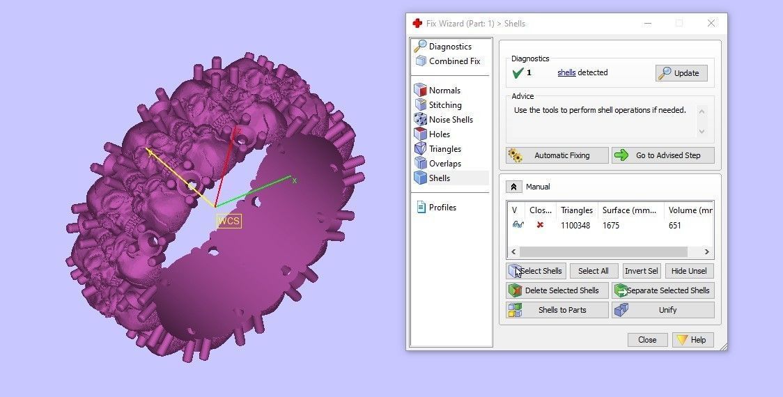 Skulls ring 3D print model_7