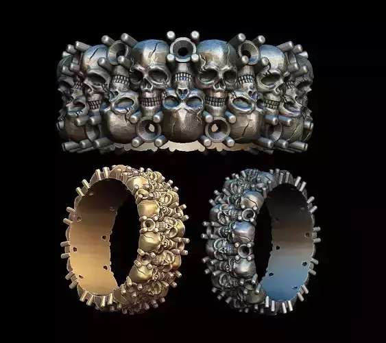 Skulls ring