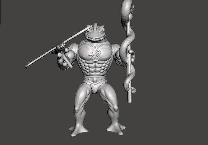 Tung Lashor Motu Style Vintage Action Figure Complete 3D print model