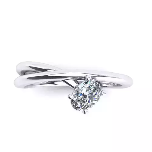 solitary ring engagement jewel with oval diamond
