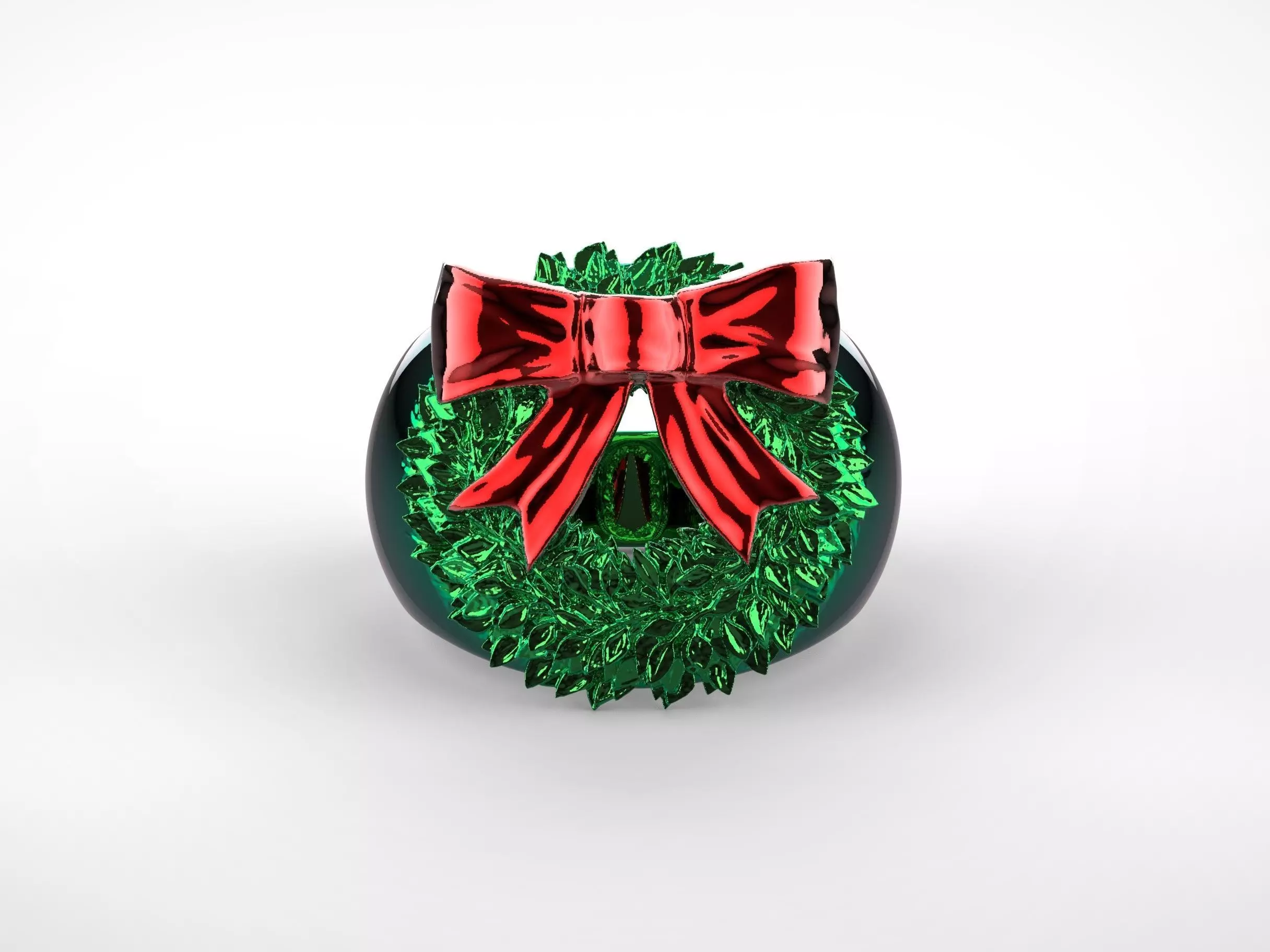 Santa Claus Christmas Ring 3D print model_0