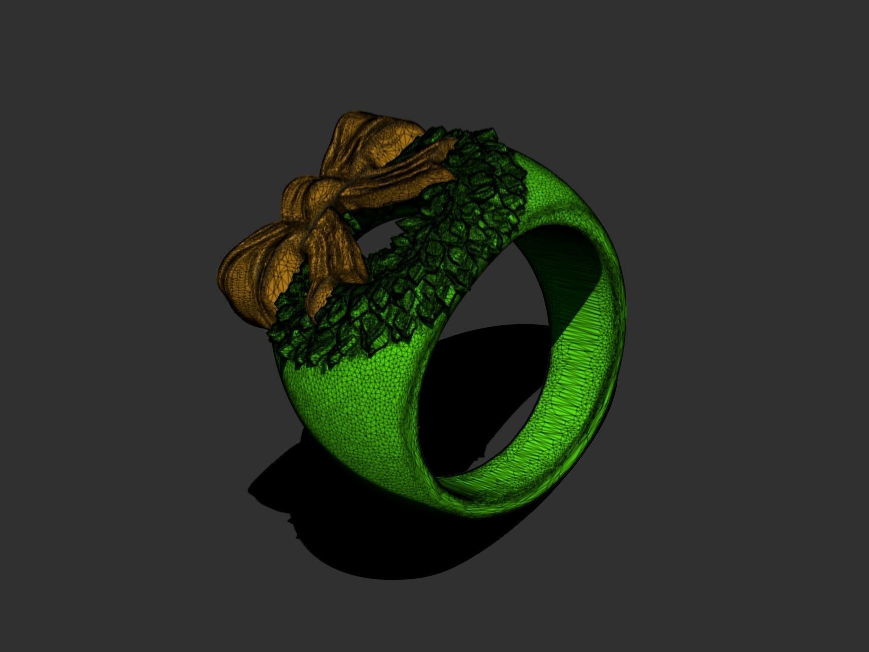 Santa Claus Christmas Ring 3D print model_9