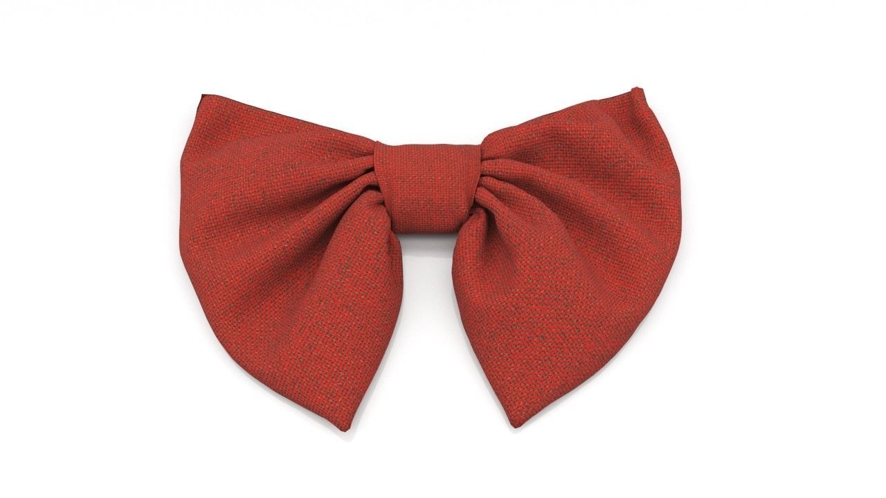 Fabric Bow set Low-poly 3D model_3