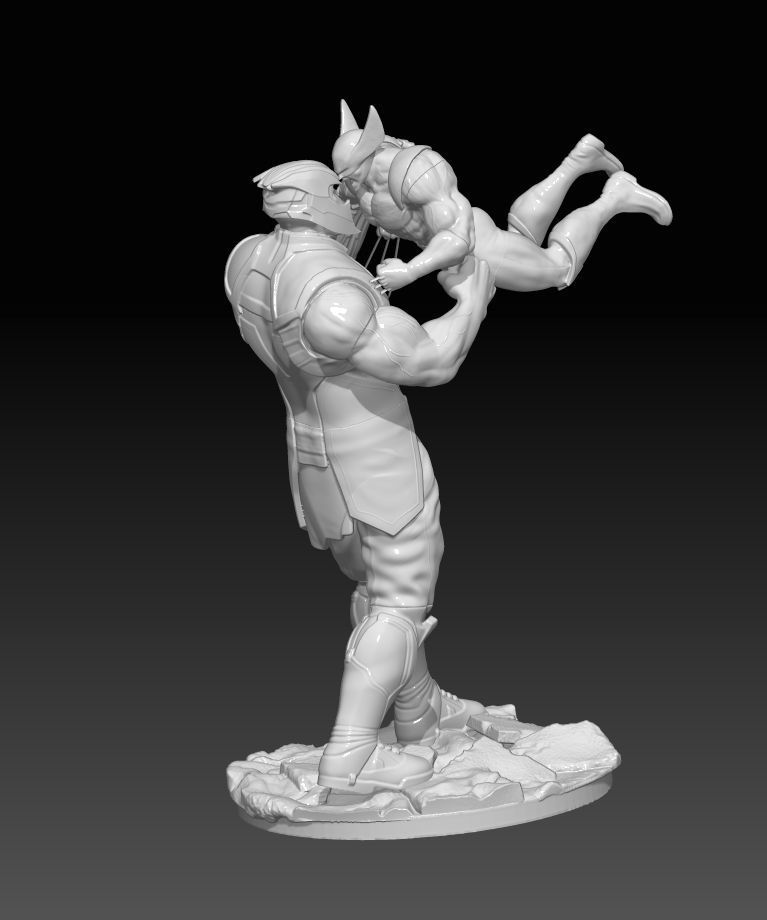 Thanos vs Wolverine 3D print model_2