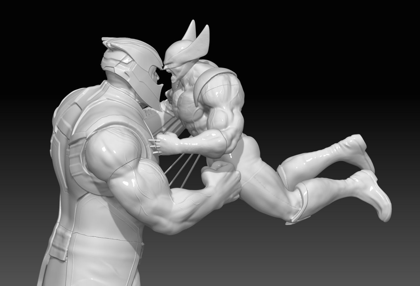 Thanos vs Wolverine 3D print model_4