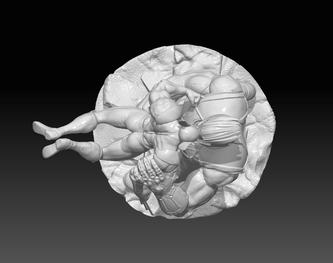 Thanos vs Wolverine 3D print model_7