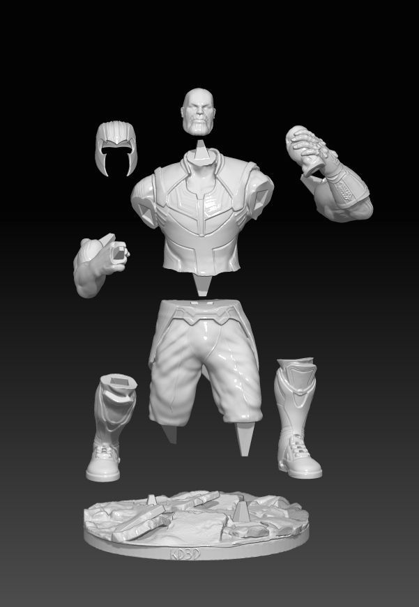Thanos vs Wolverine 3D print model_8