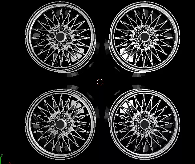 1 to 24 scale car rims 3D print model