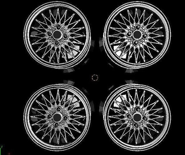 1 to 24 scale car rims 3D print model