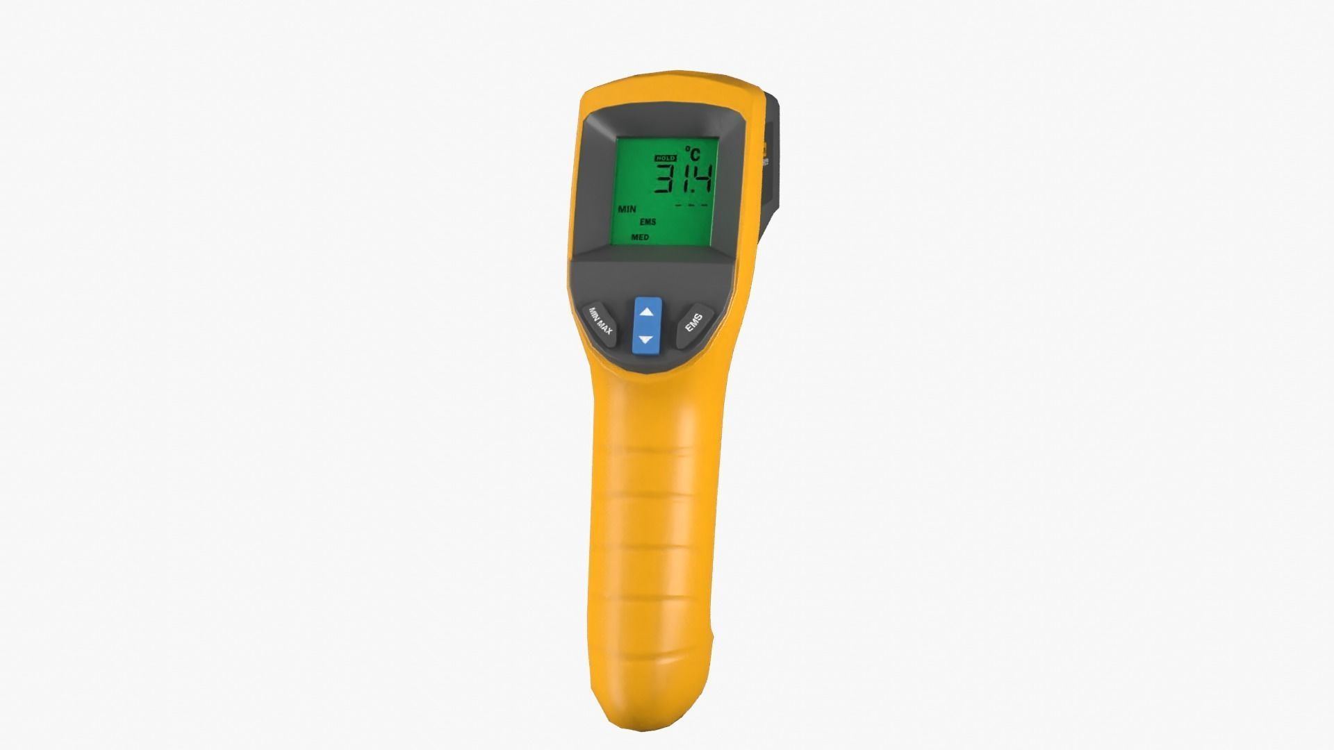 Thermometer infrared Low-poly 3D model_1