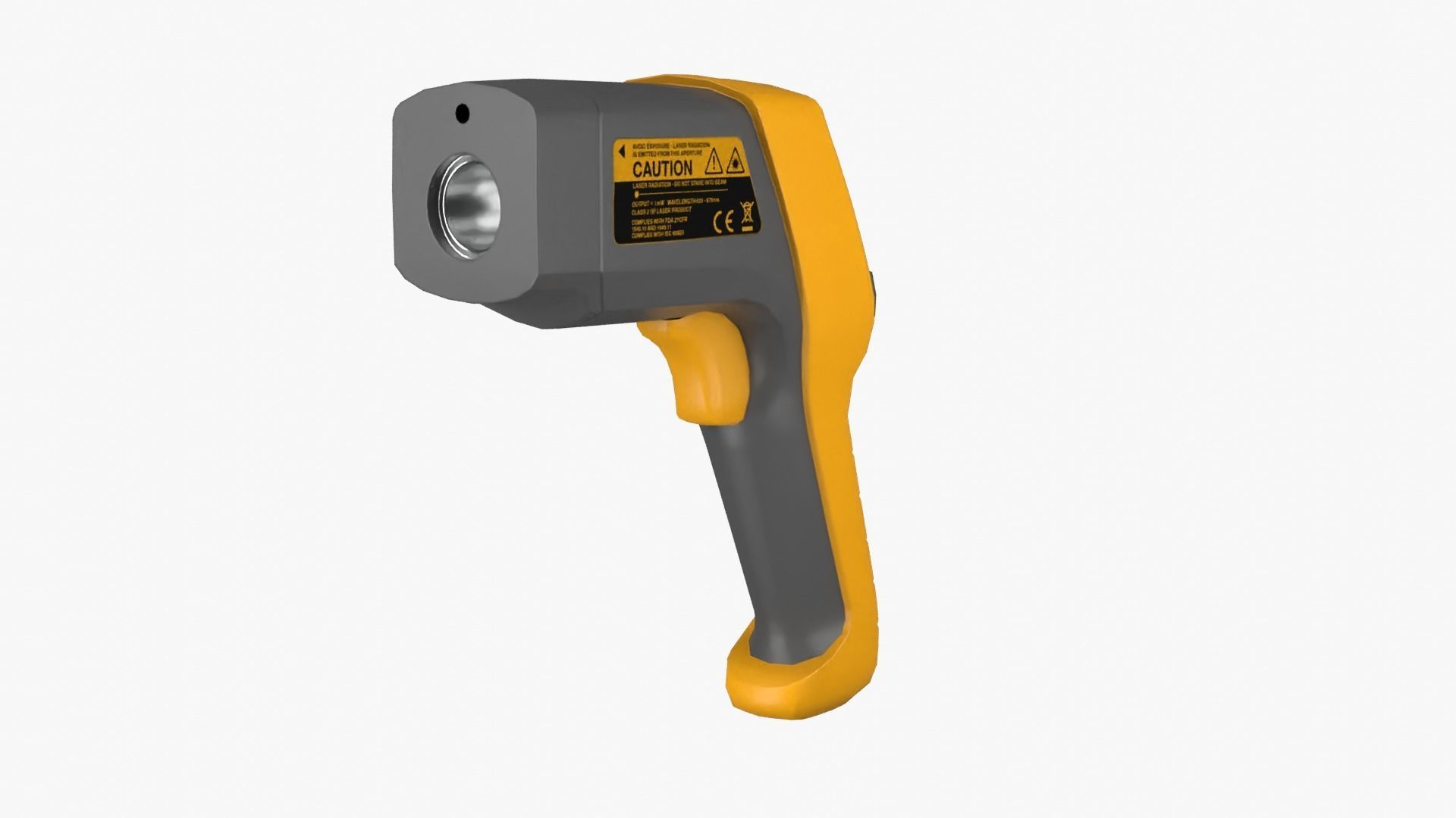 Thermometer infrared Low-poly 3D model_8