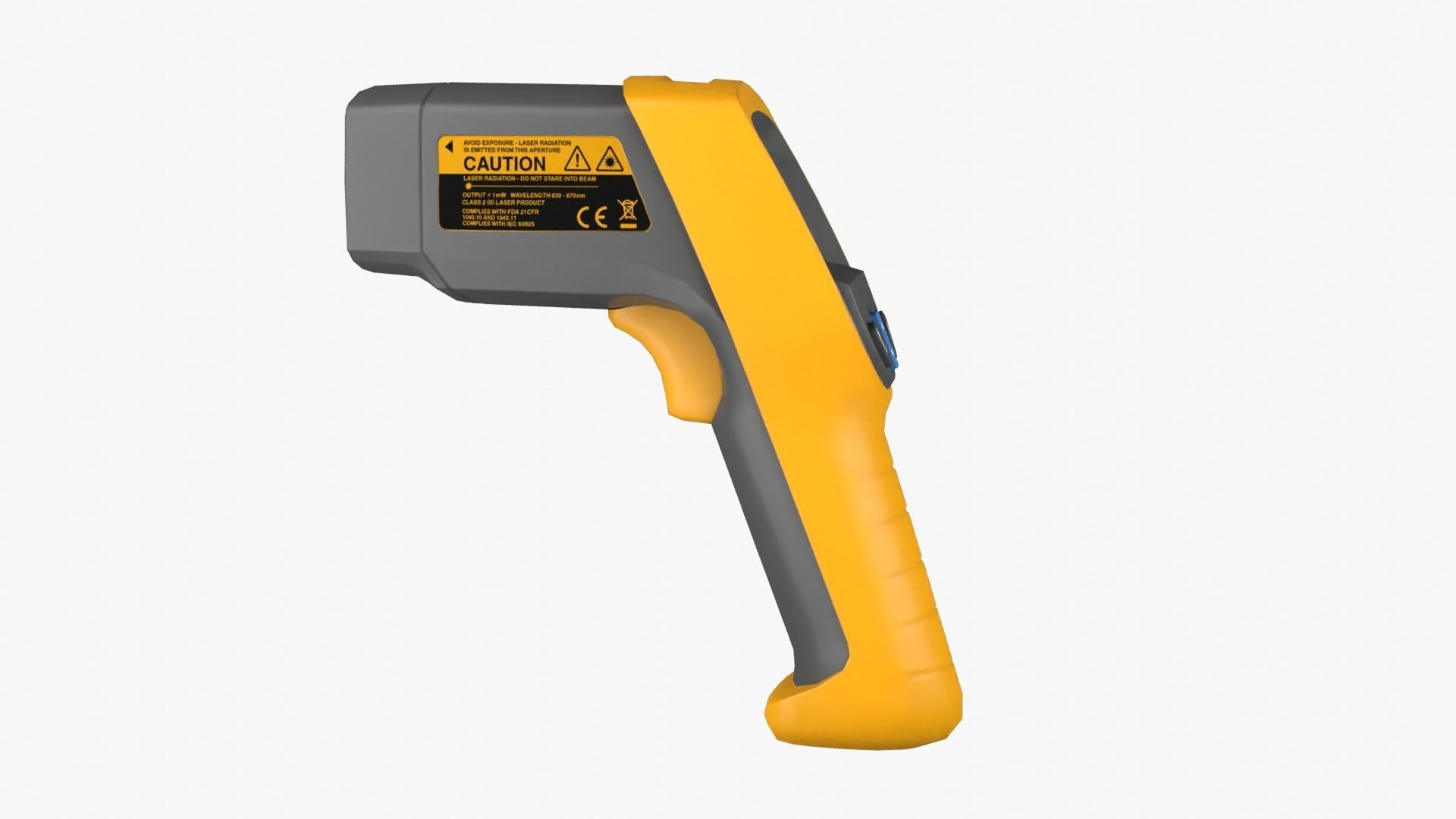 Thermometer infrared Low-poly 3D model_10