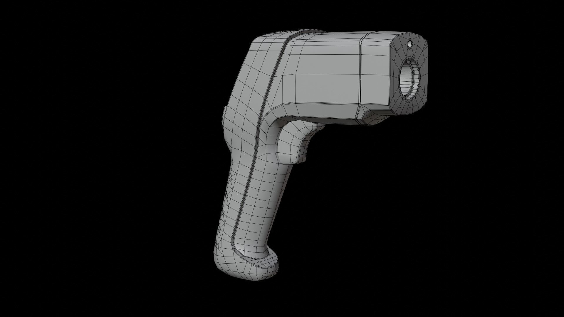 Thermometer infrared Low-poly 3D model_14