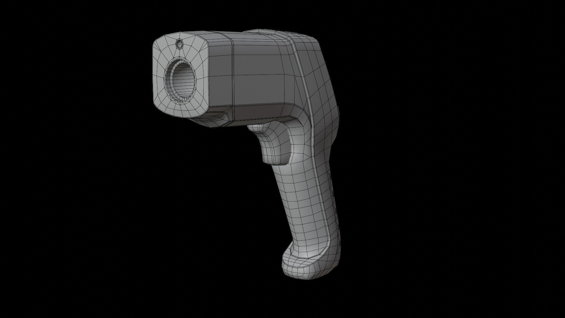 Thermometer infrared Low-poly 3D model_15