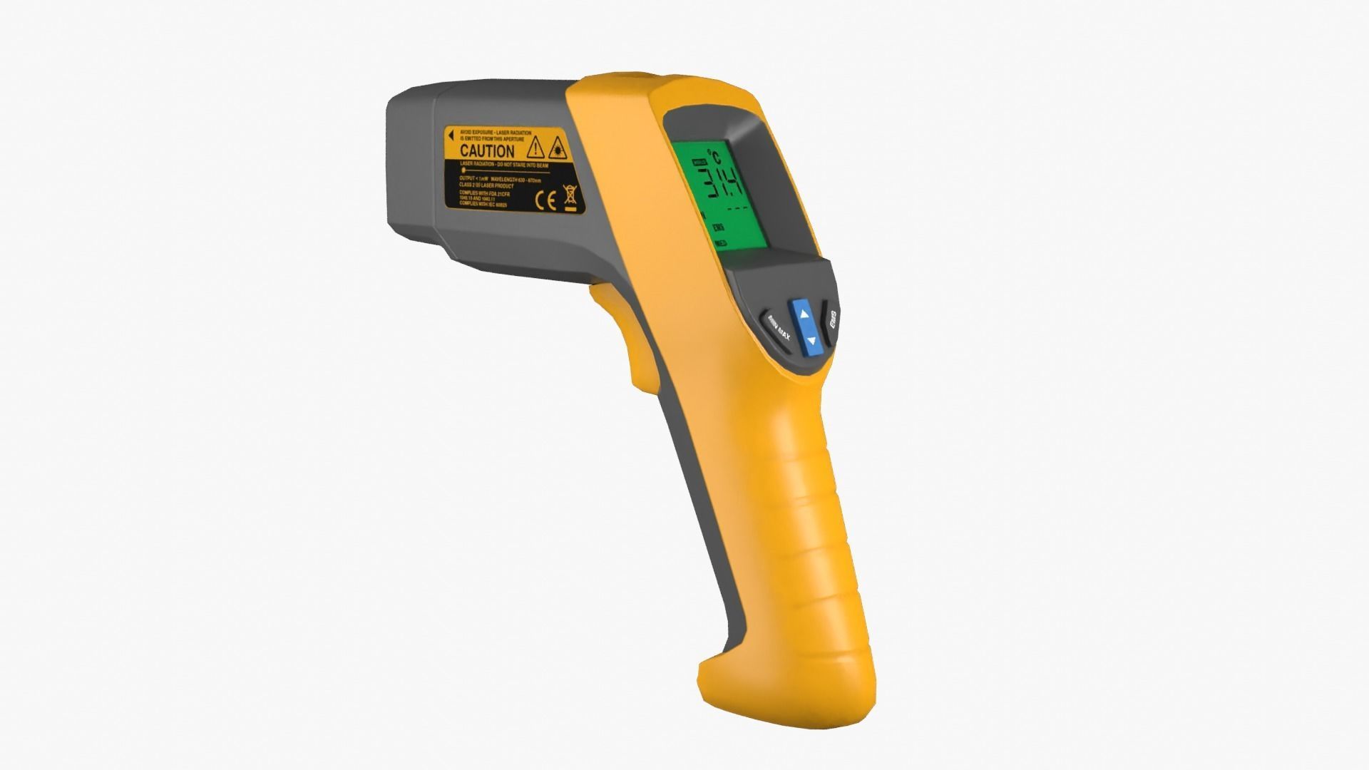 Thermometer infrared Low-poly 3D model_2