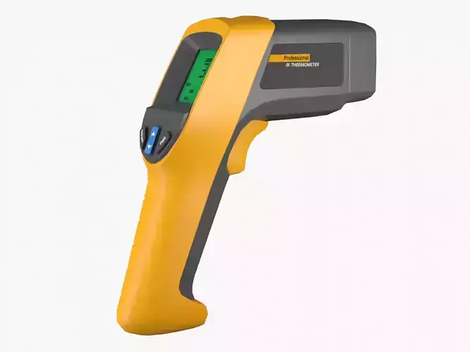 Thermometer infrared Low-poly 3D model