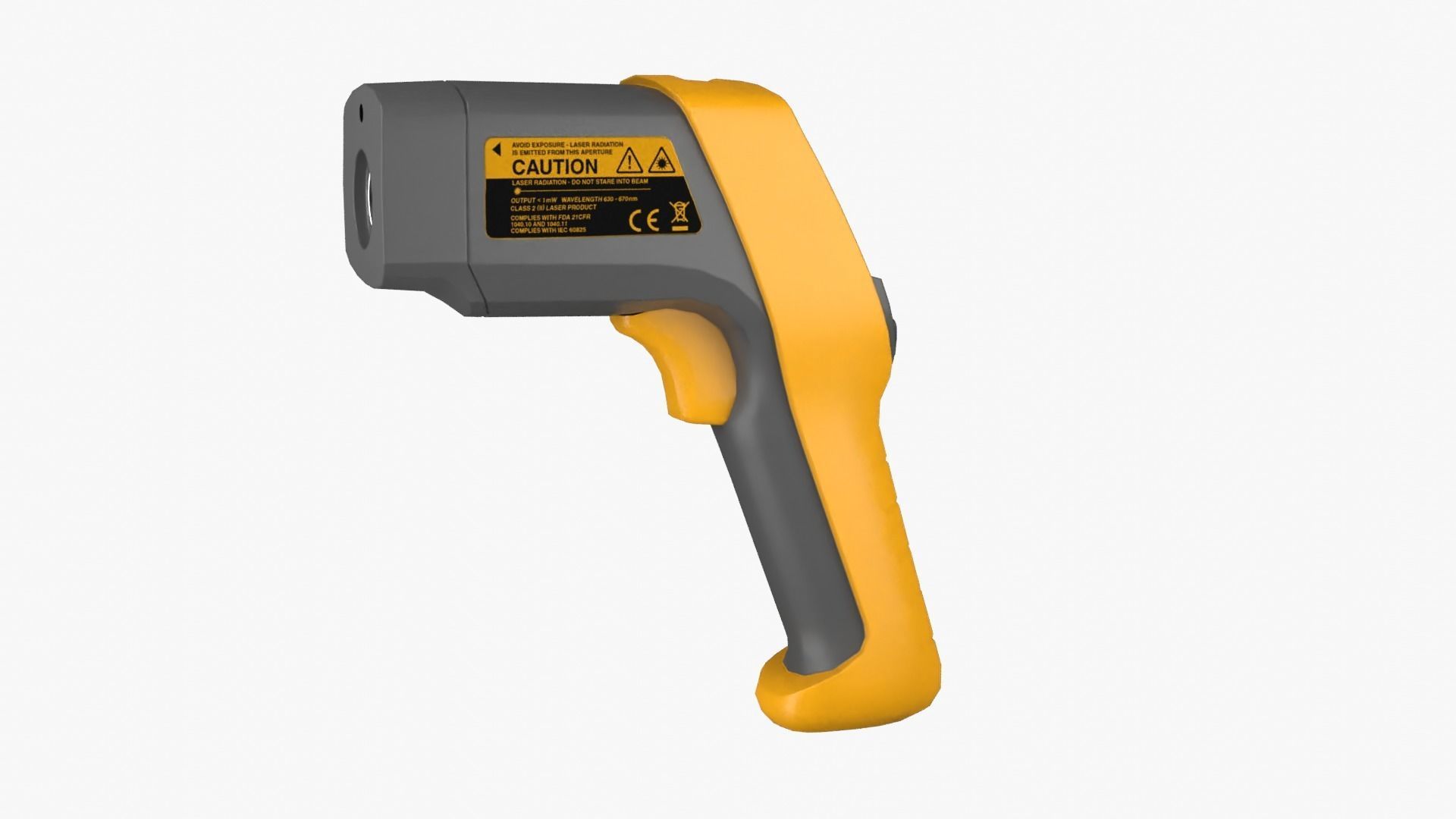 Thermometer infrared Low-poly 3D model_9