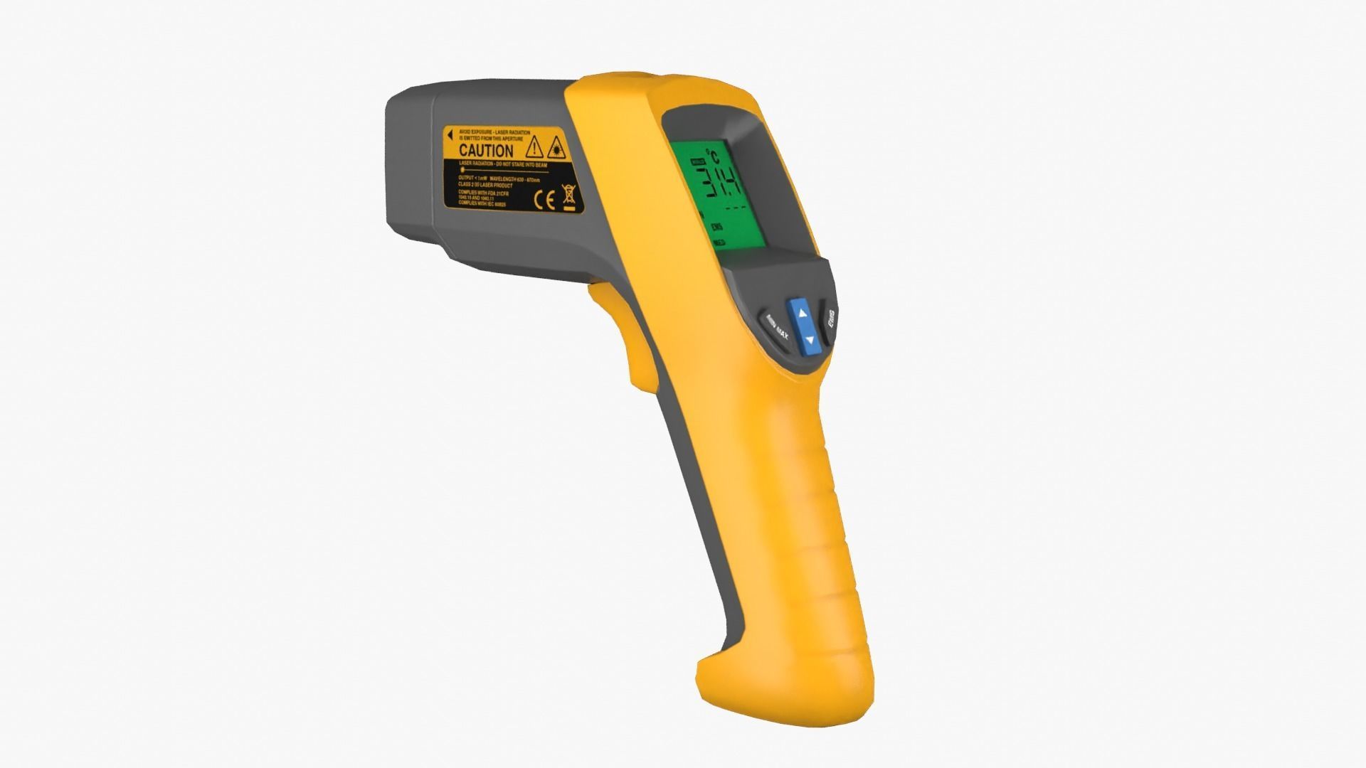 Thermometer infrared Low-poly 3D model_11