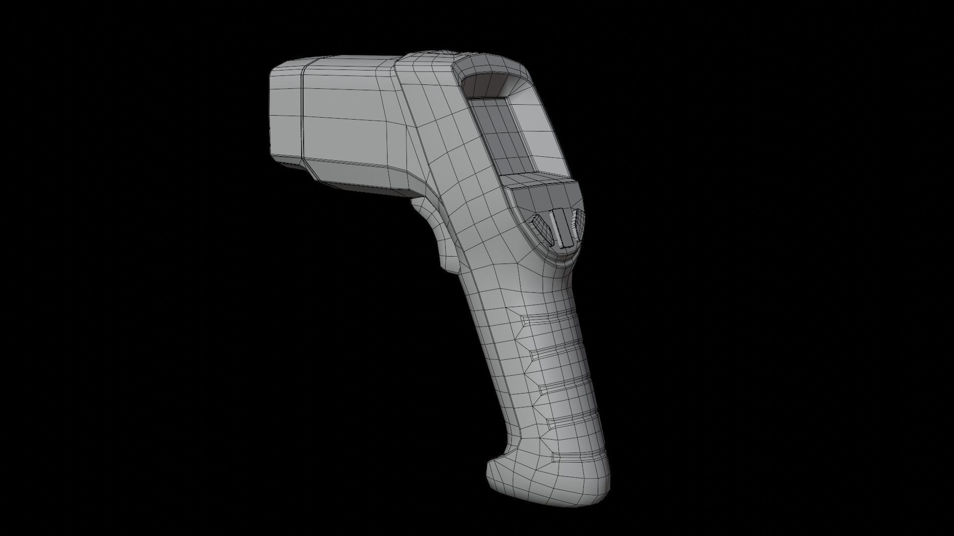 Thermometer infrared Low-poly 3D model_12