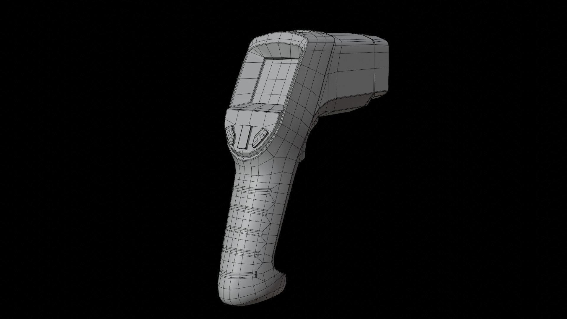 Thermometer infrared Low-poly 3D model_13