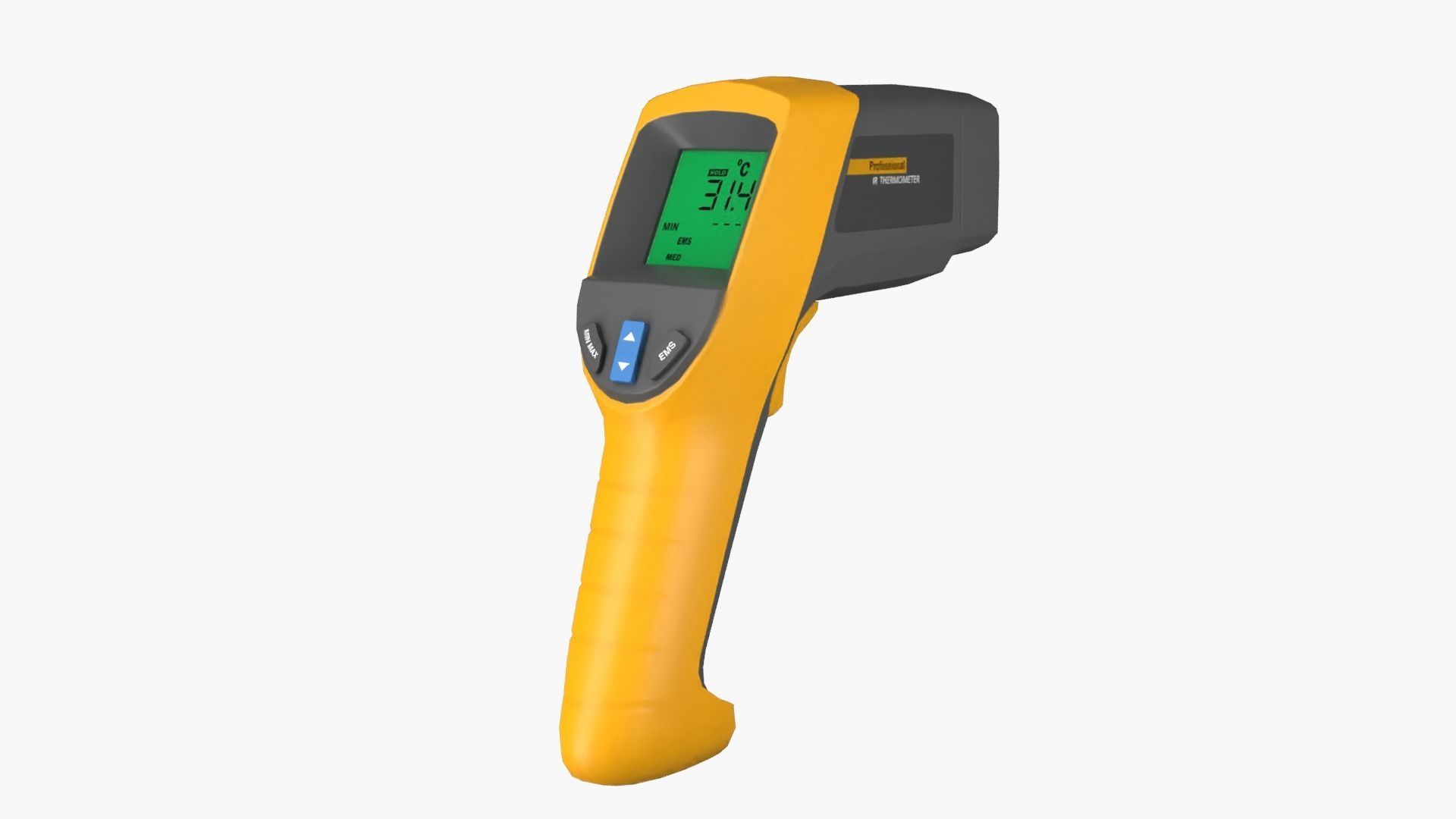 Thermometer infrared Low-poly 3D model_16