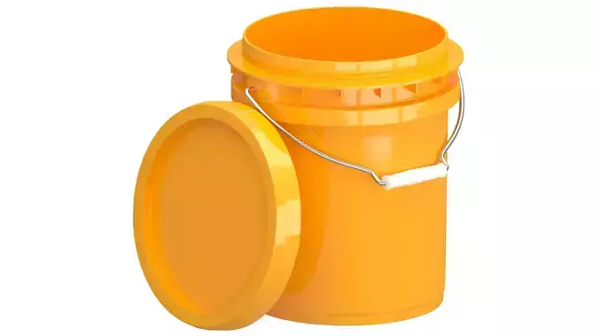 Food Grade 5l Plastic Bucket Yellow