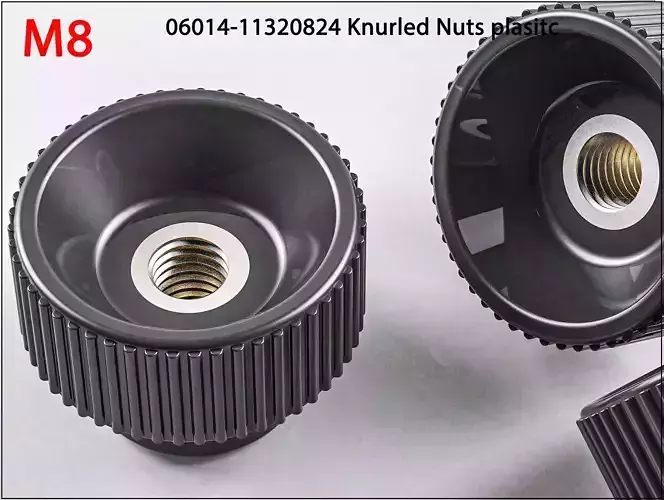 3D nuts M8 06014-11320824 Raendelschrauben Knurled model  3D print model