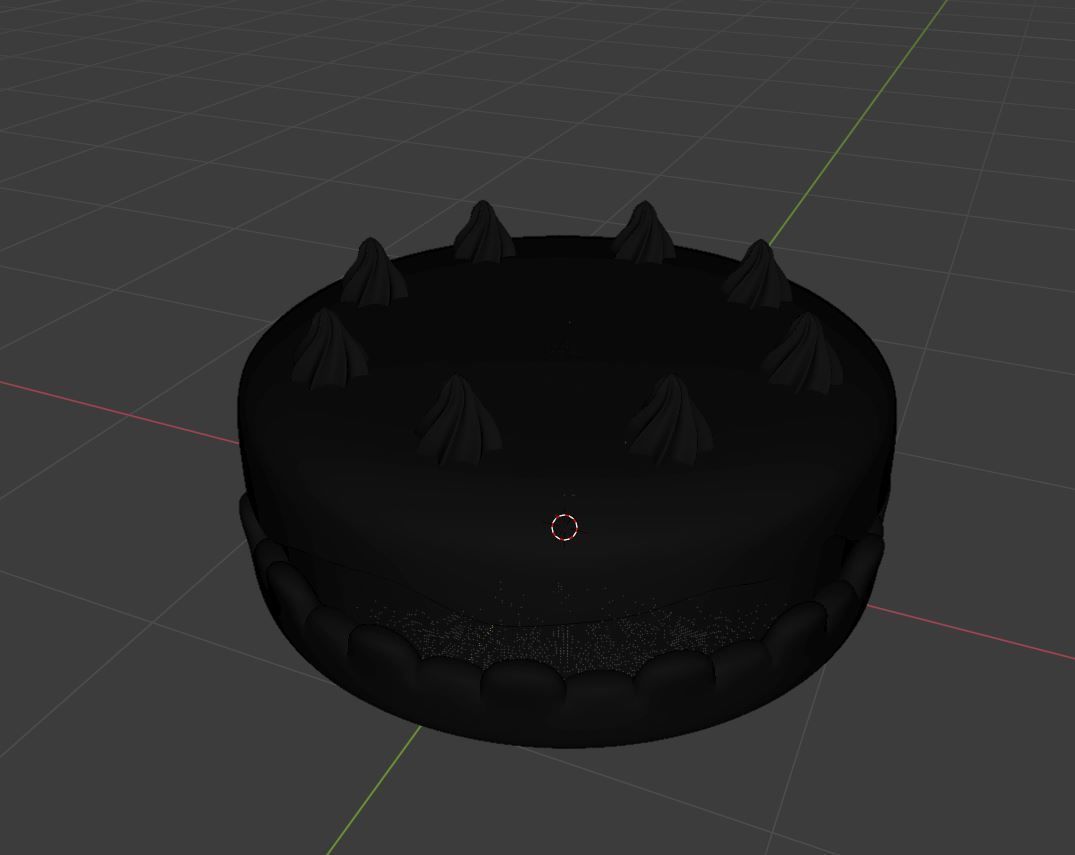 3d cake chocolate Low-poly 3D model_3