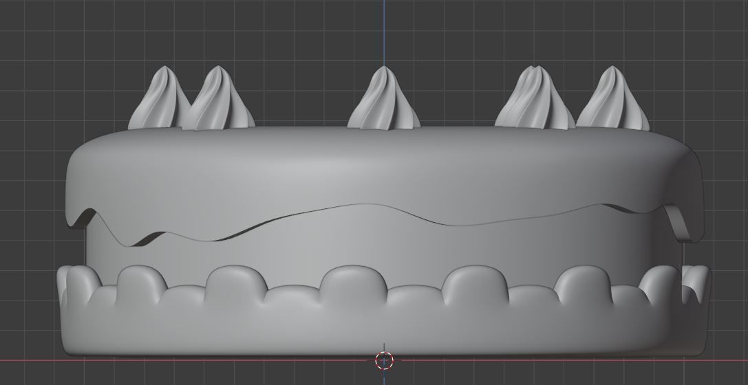 3d cake chocolate Low-poly 3D model_2
