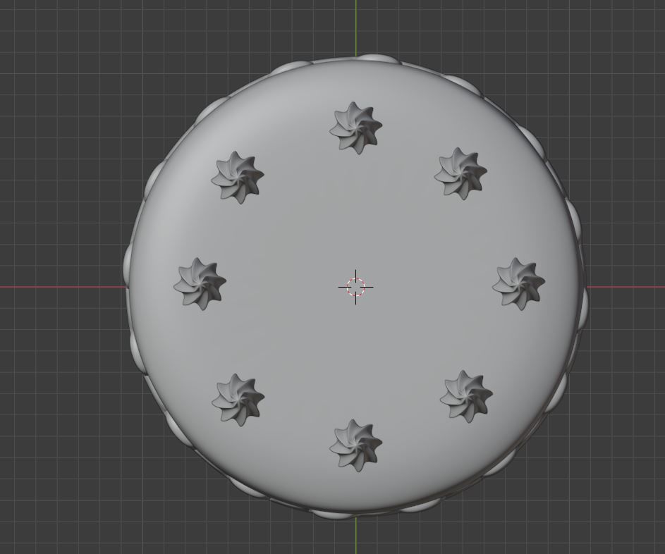 3d cake chocolate Low-poly 3D model_6