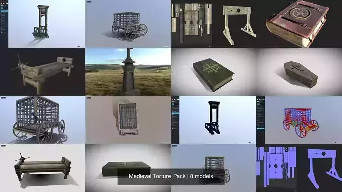 Medieval Torture Pack 3D Model Collection