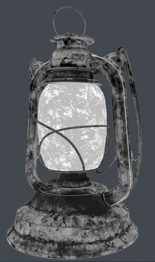 OLD Rusty Storm Lantern Lamp Low Poly Game Ready 3D Model Free low-poly 3D model_18