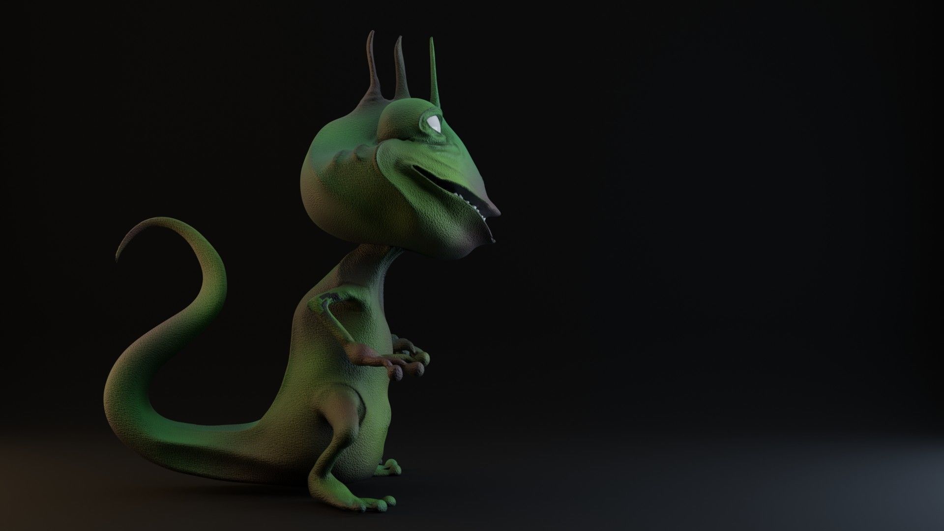 Frogski 3D model dinosaur Low-poly 3D model_4