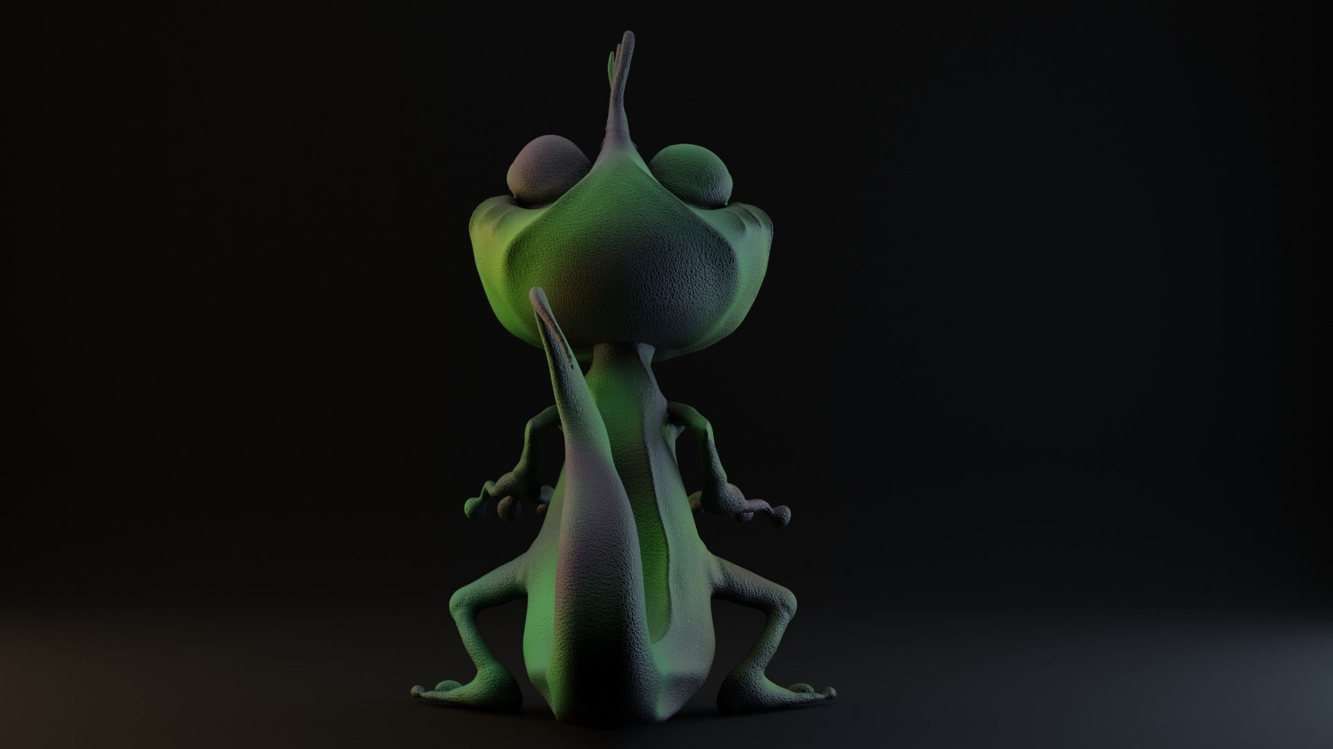 Frogski 3D model dinosaur Low-poly 3D model_3