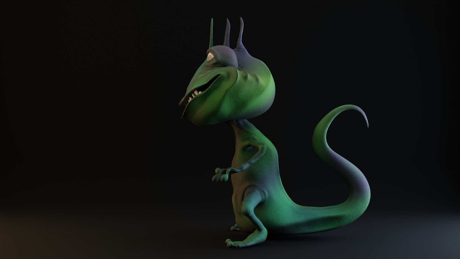 Frogski 3D model dinosaur Low-poly 3D model_2